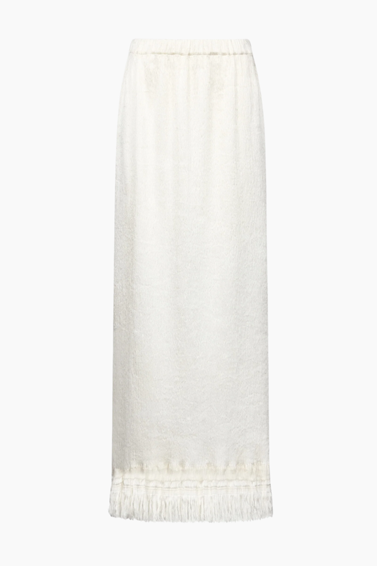 Coralie Frayed Edge Straight Skirt