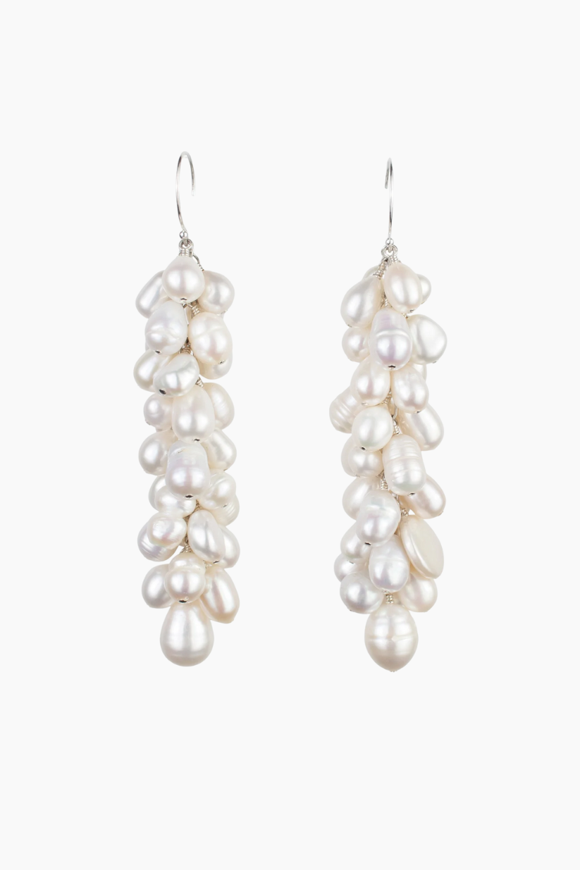 Compost Drop Earrings Pearl