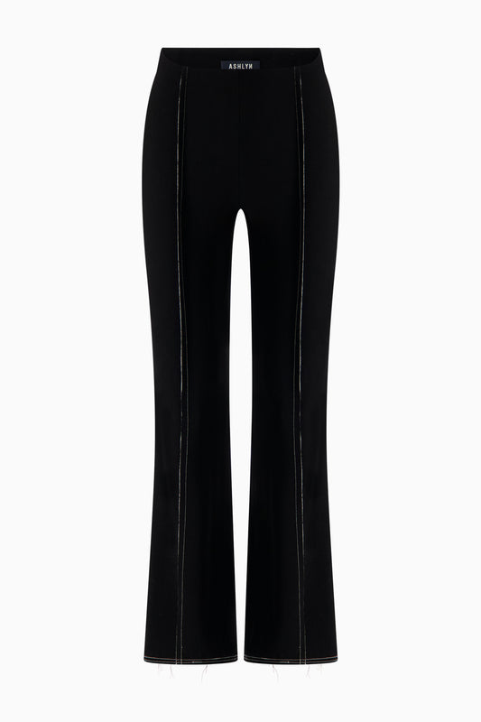 Cade Kick Flare Pant with Raw Edge Chiffon Detail