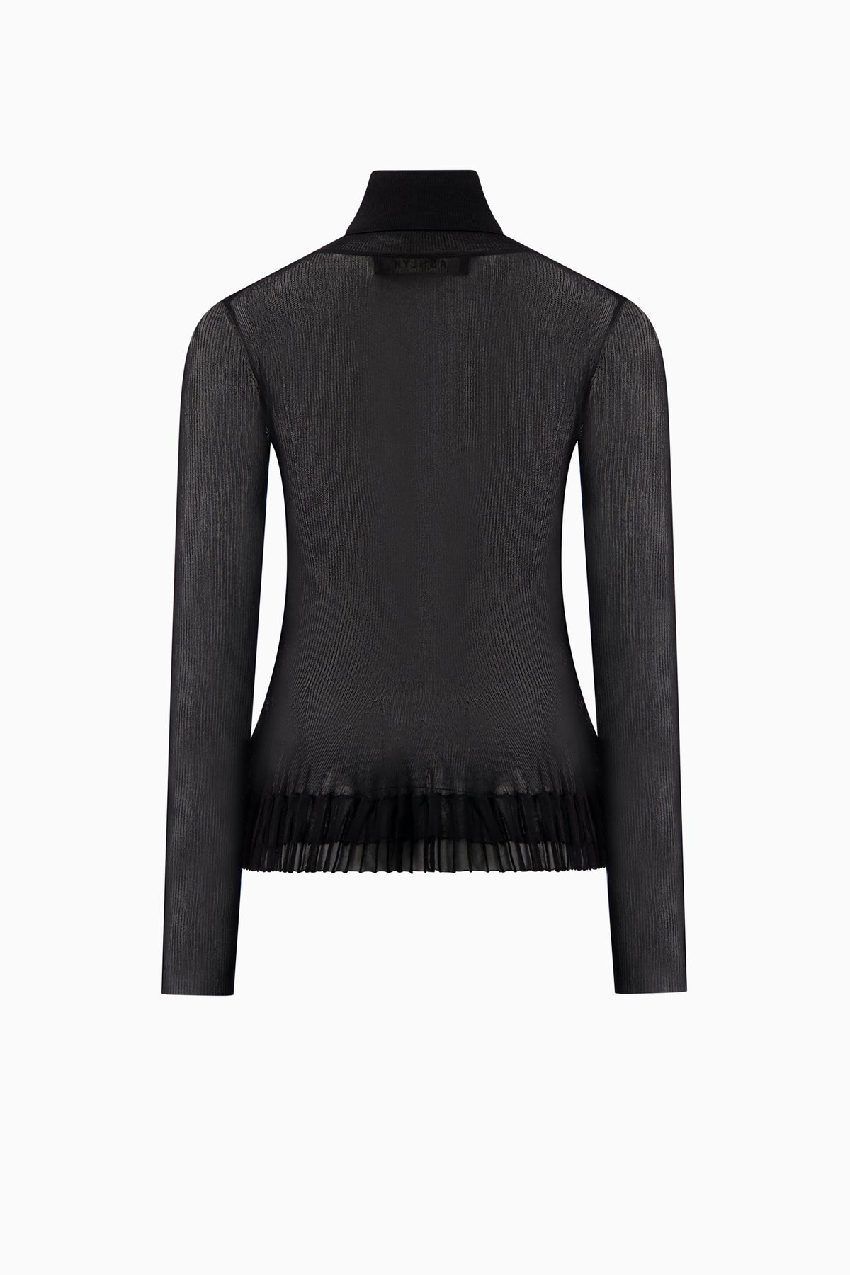 Merritt Turtleneck Peplum Knit - Black