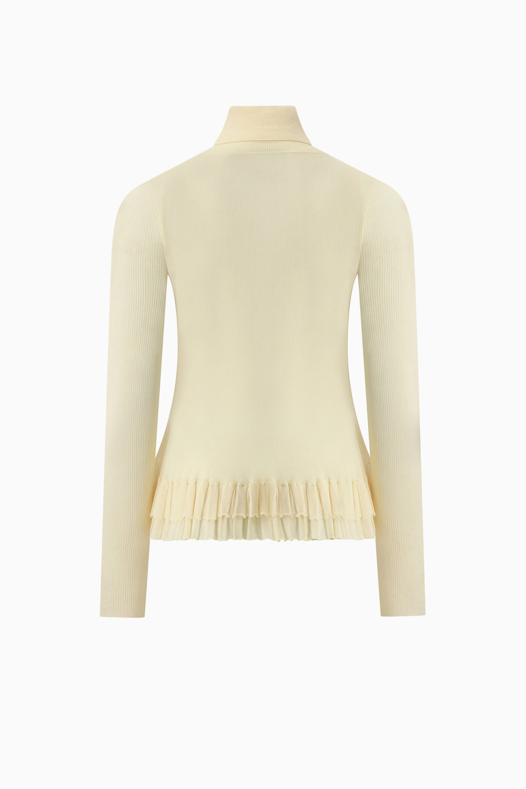 Merritt Turtleneck Peplum Knit - Cream