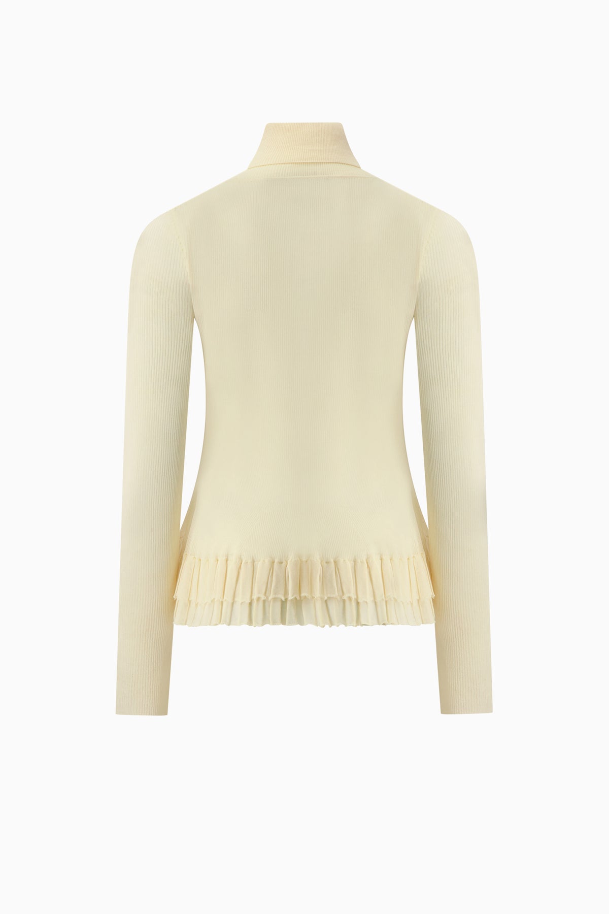 Merritt Turtleneck Peplum Knit - Cream