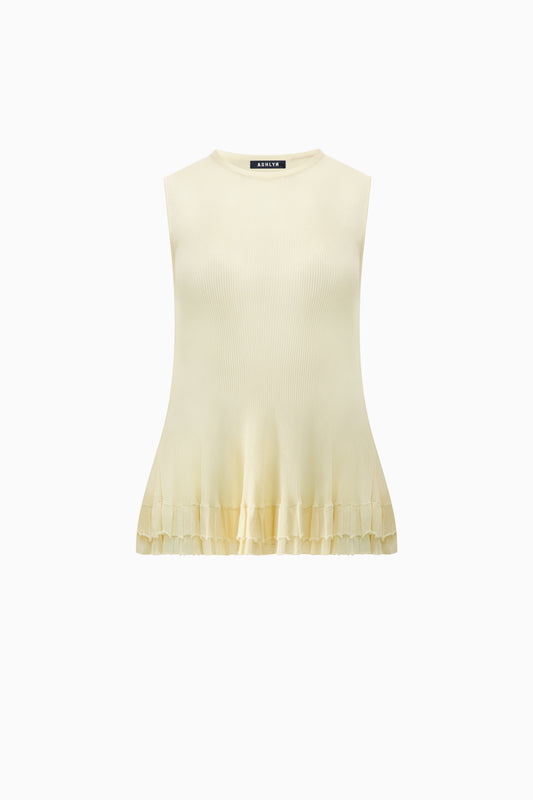 Bennett Knit Peplum Crew