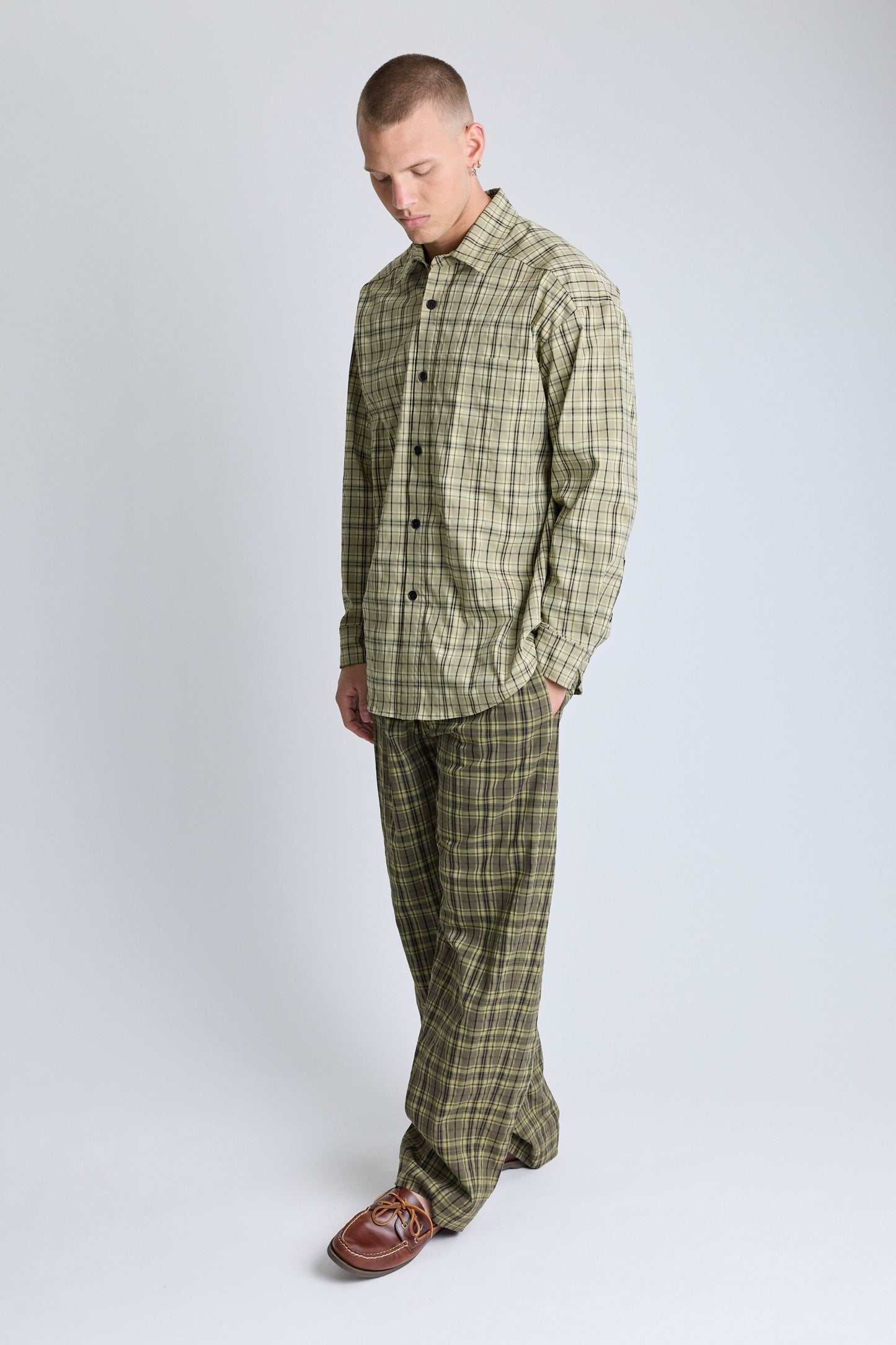 Zeke Shirt - Lichen/Black Check