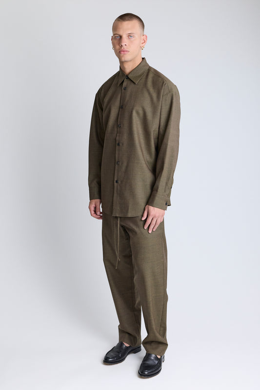 Lysander Wool Shirt - Kelp