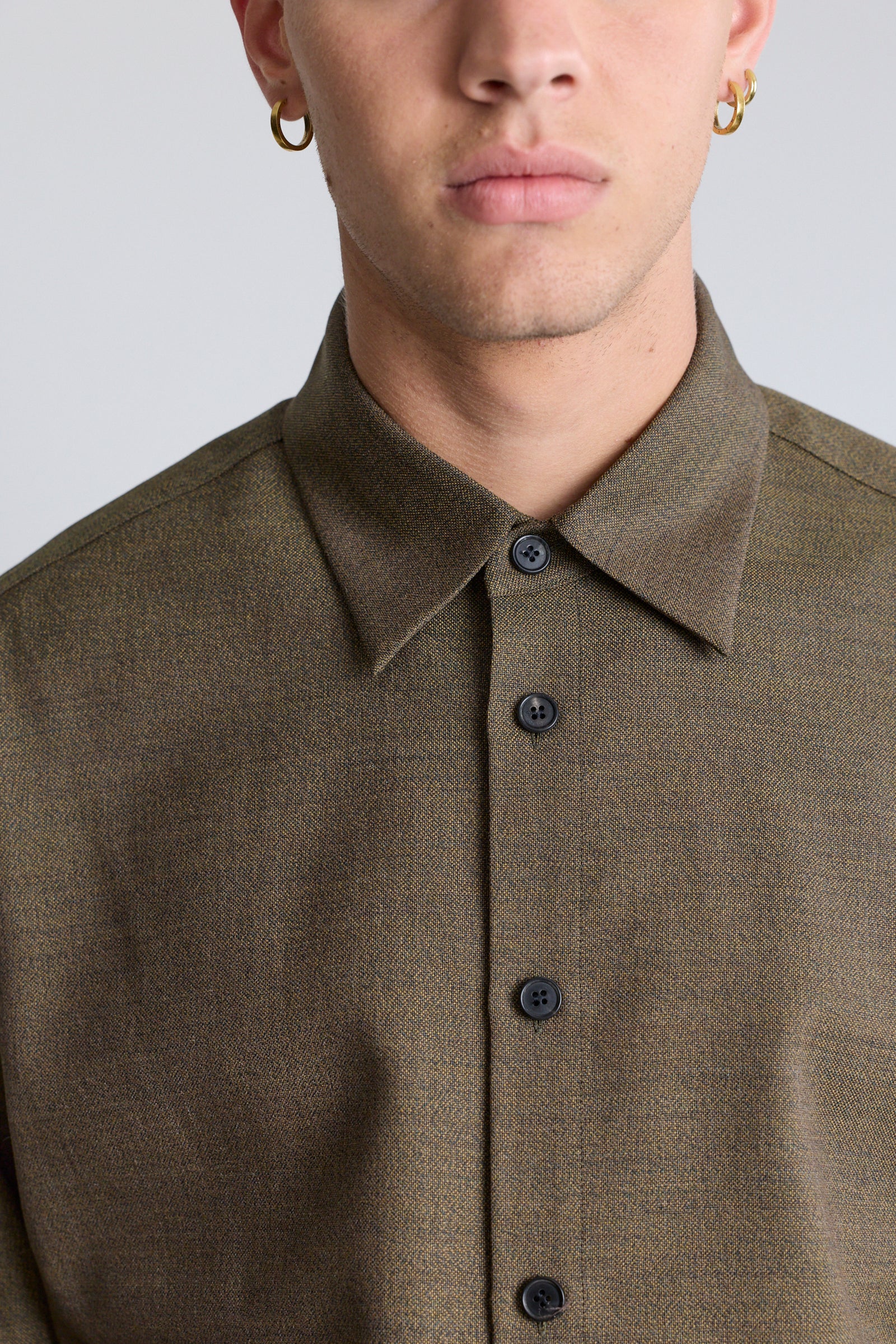 Lysander Wool Shirt - Kelp