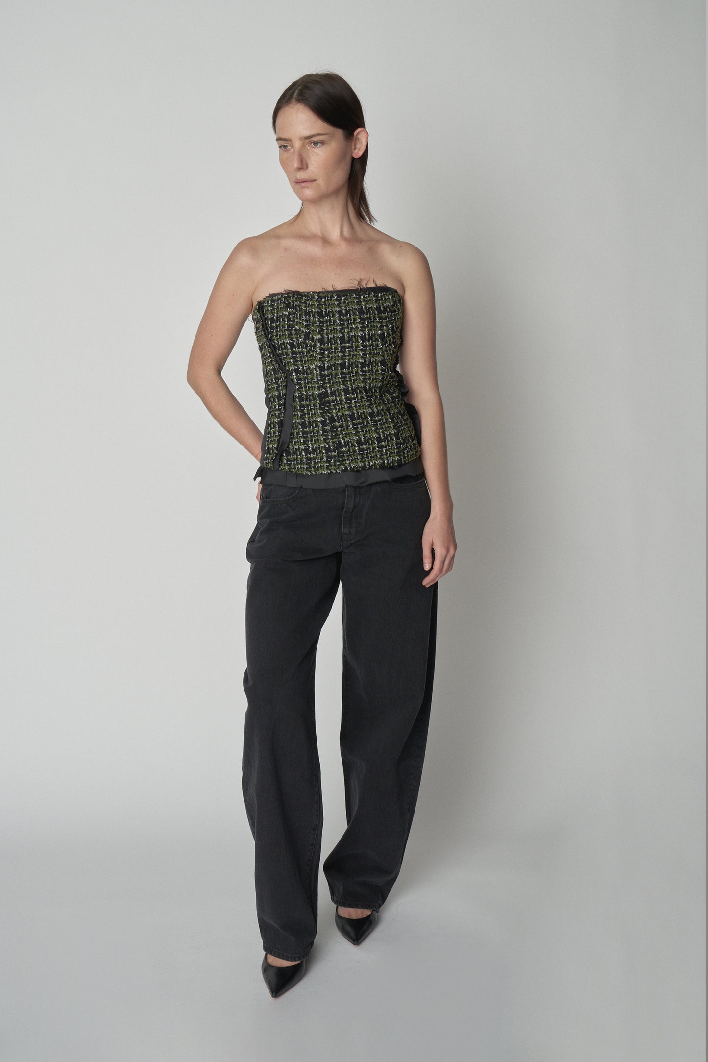 Deconstructed Tweed Corset