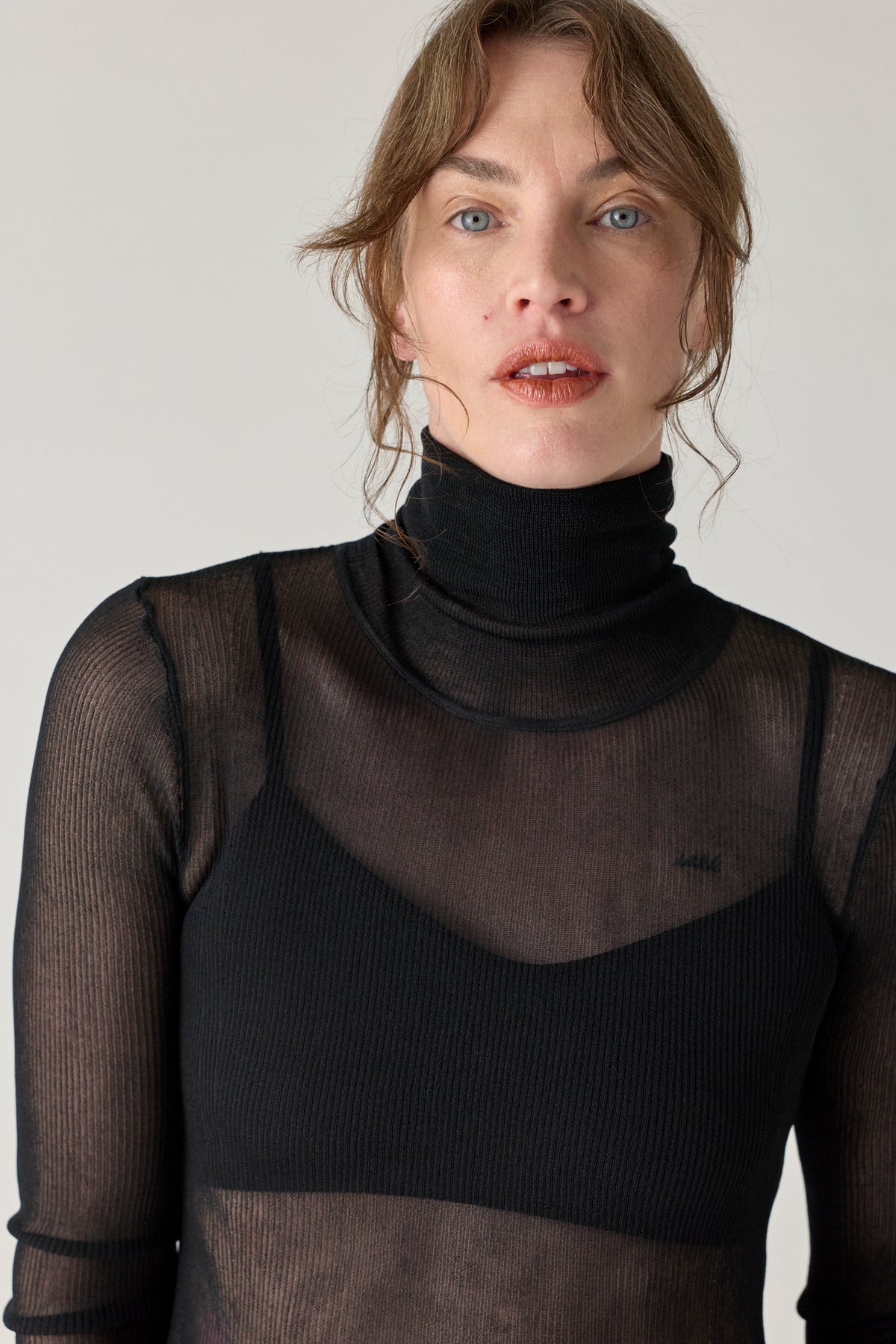 Merritt Turtleneck Peplum Knit - Black