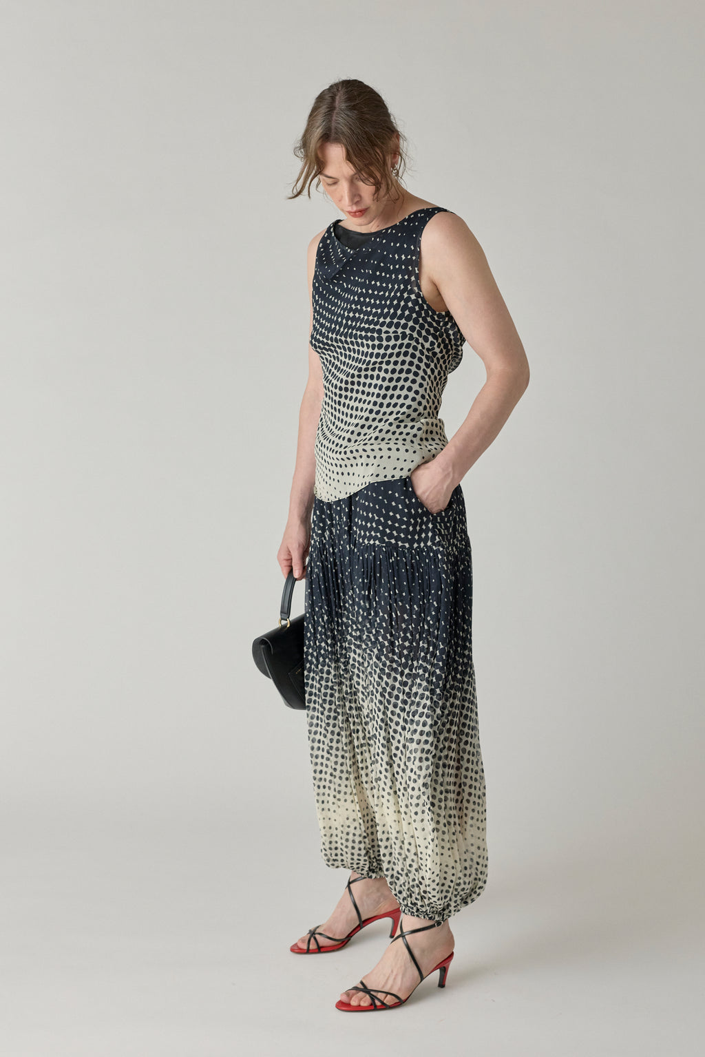 Halftone Wiggle Dot Soft Balloon Pant