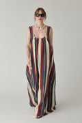 Morris Stripe Trapeze Maxi Dress