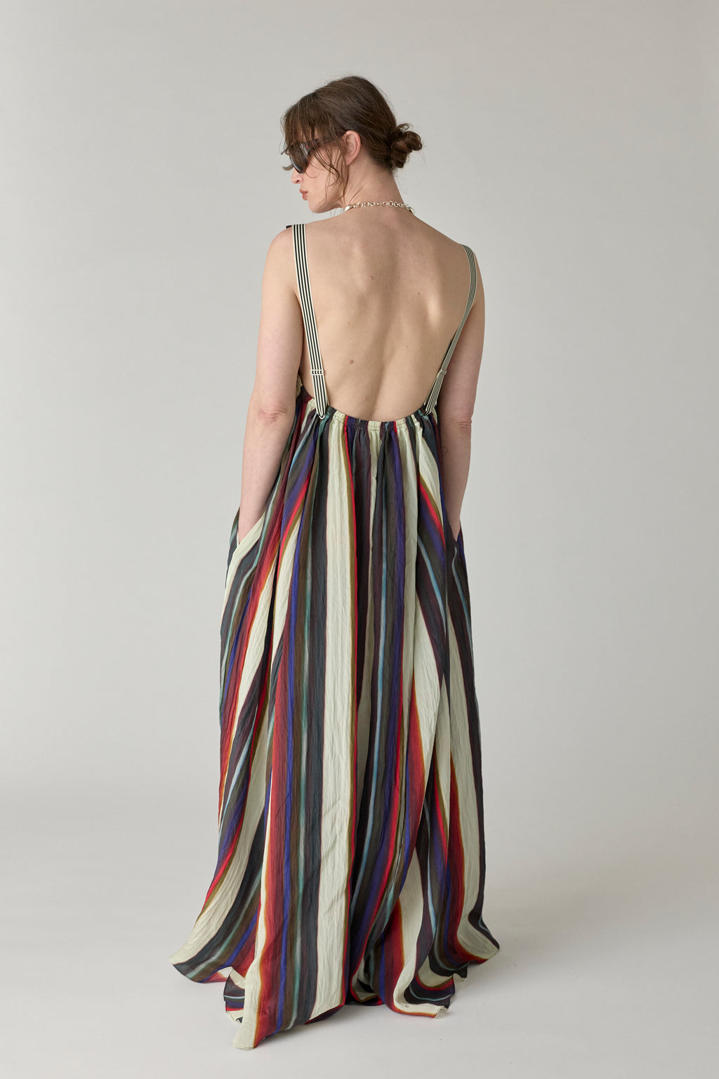 Morris Stripe Trapeze Maxi Dress