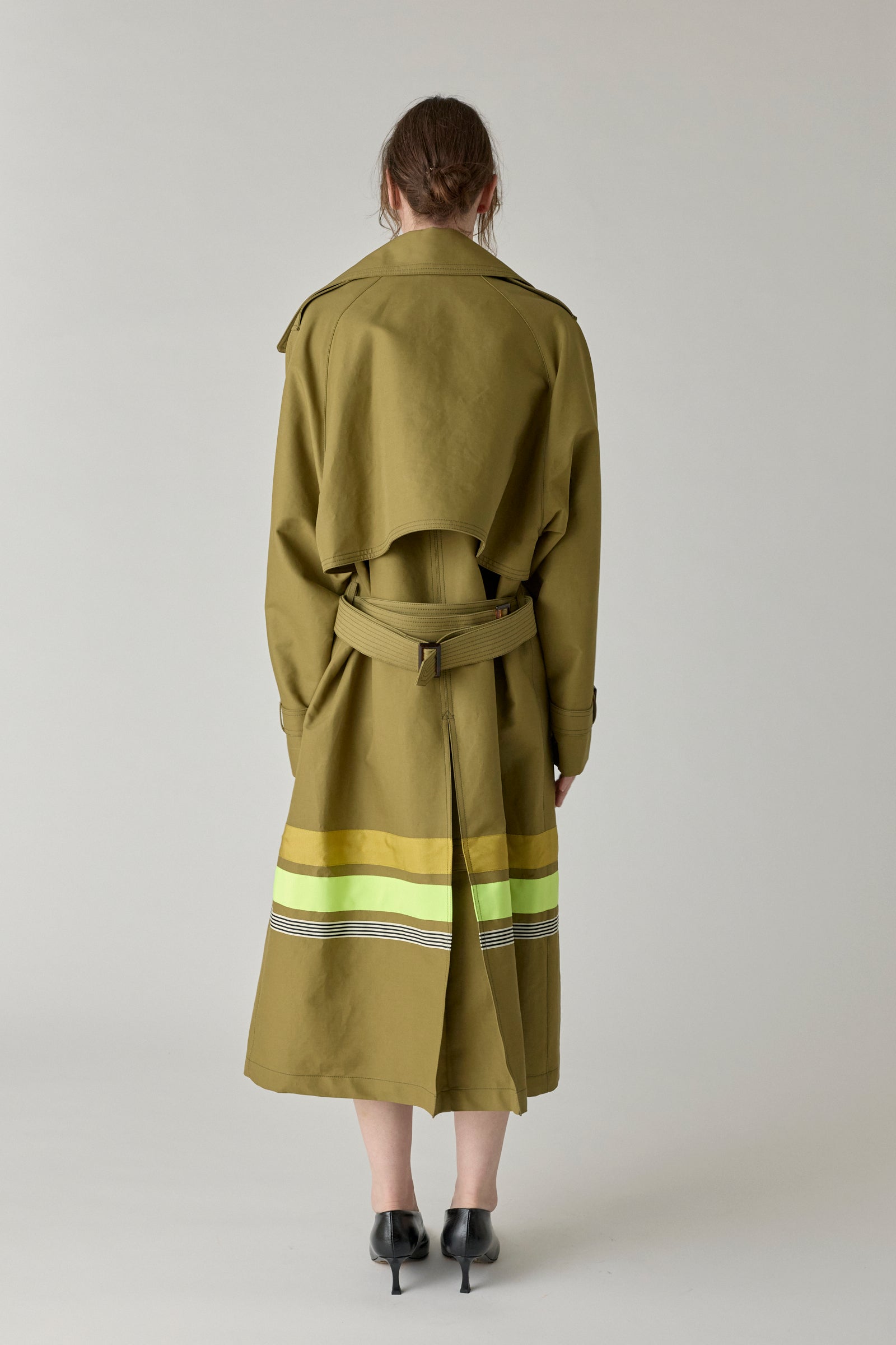Embroidered Oversized Trench Coat