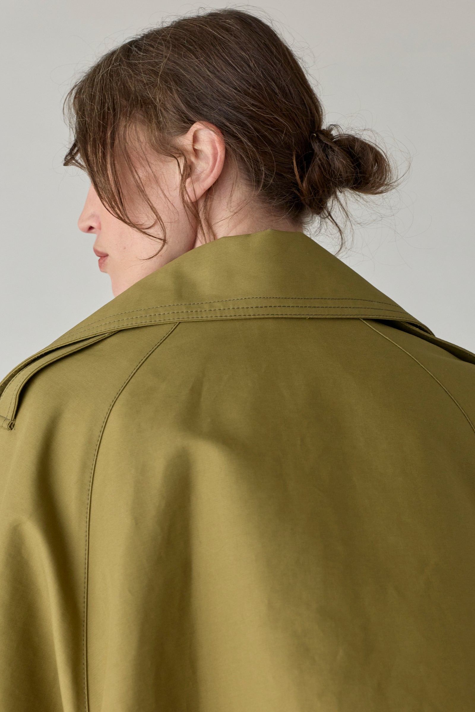 Embroidered Oversized Trench Coat