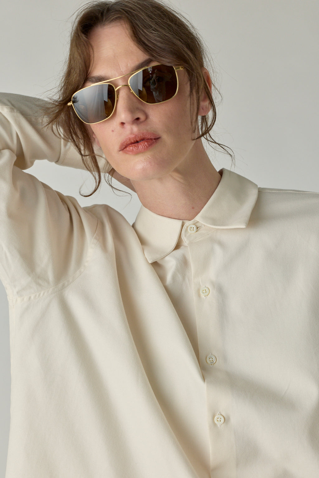 Classic Flannel Shirt - Cream