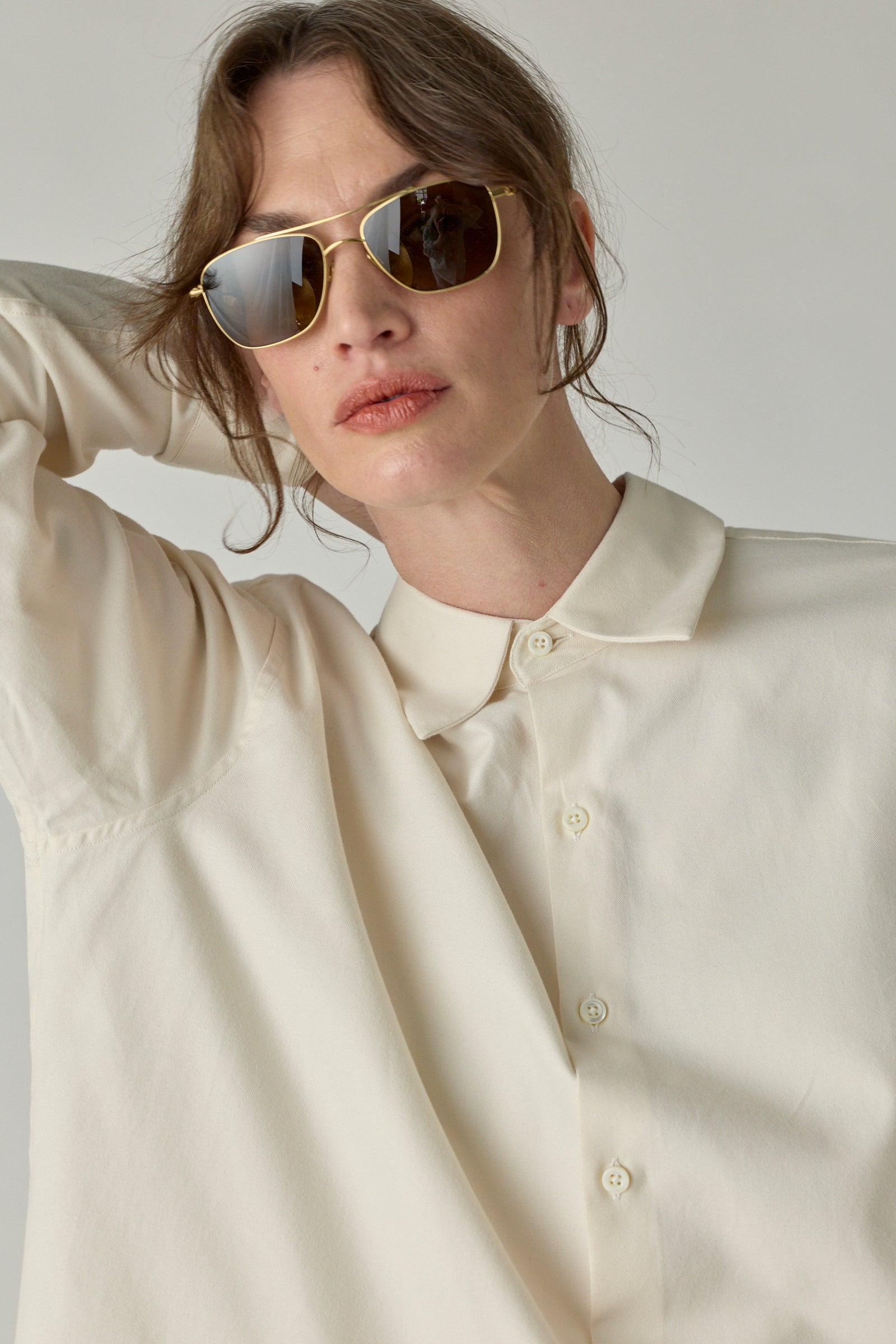 Classic Flannel Shirt - Cream