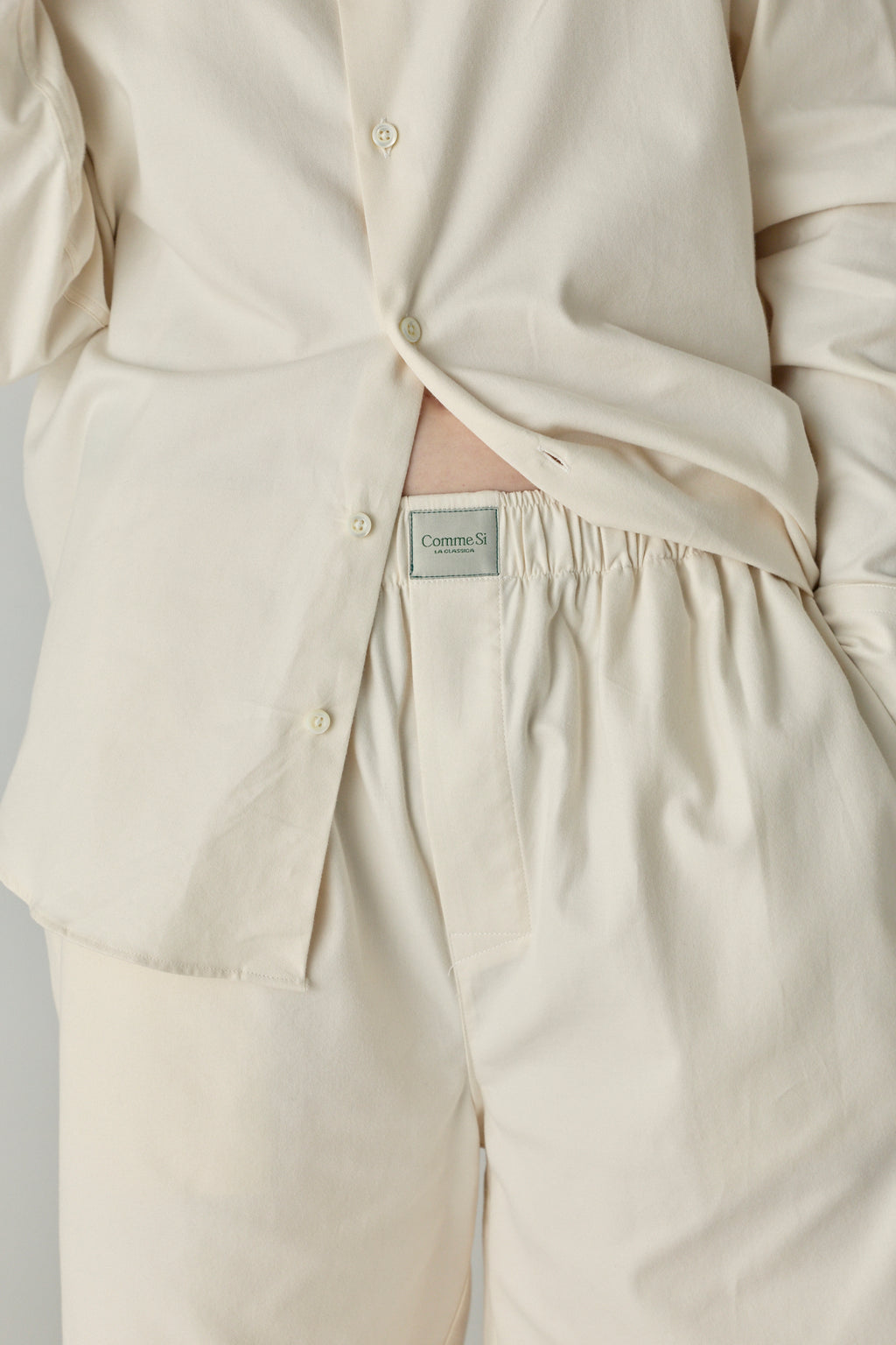 Boxer Bermuda Flannel - Cream