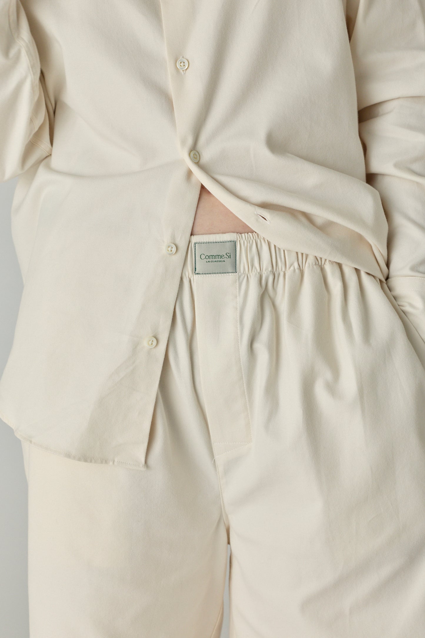 Boxer Bermuda Flannel - Cream