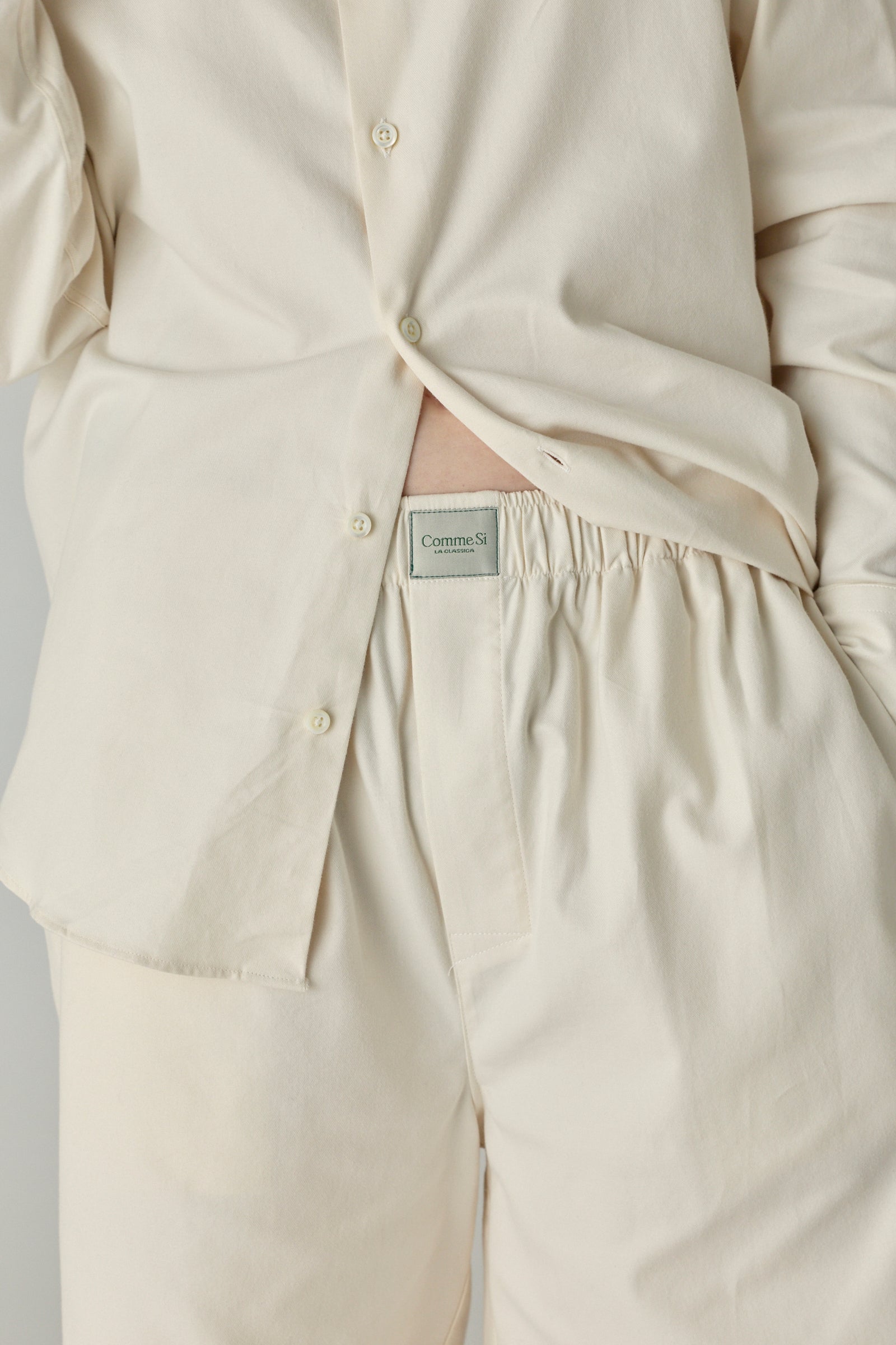 Boxer Bermuda Flannel - Cream