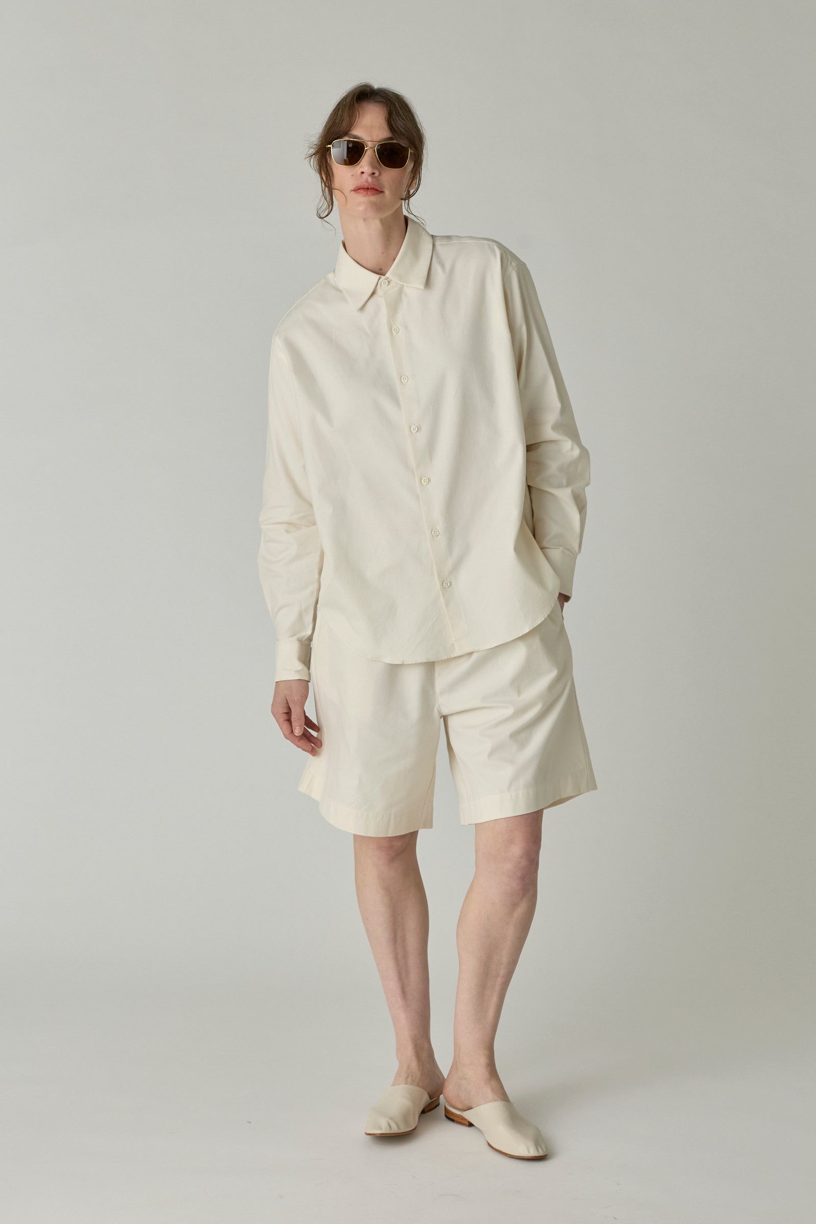 Boxer Bermuda Flannel - Cream