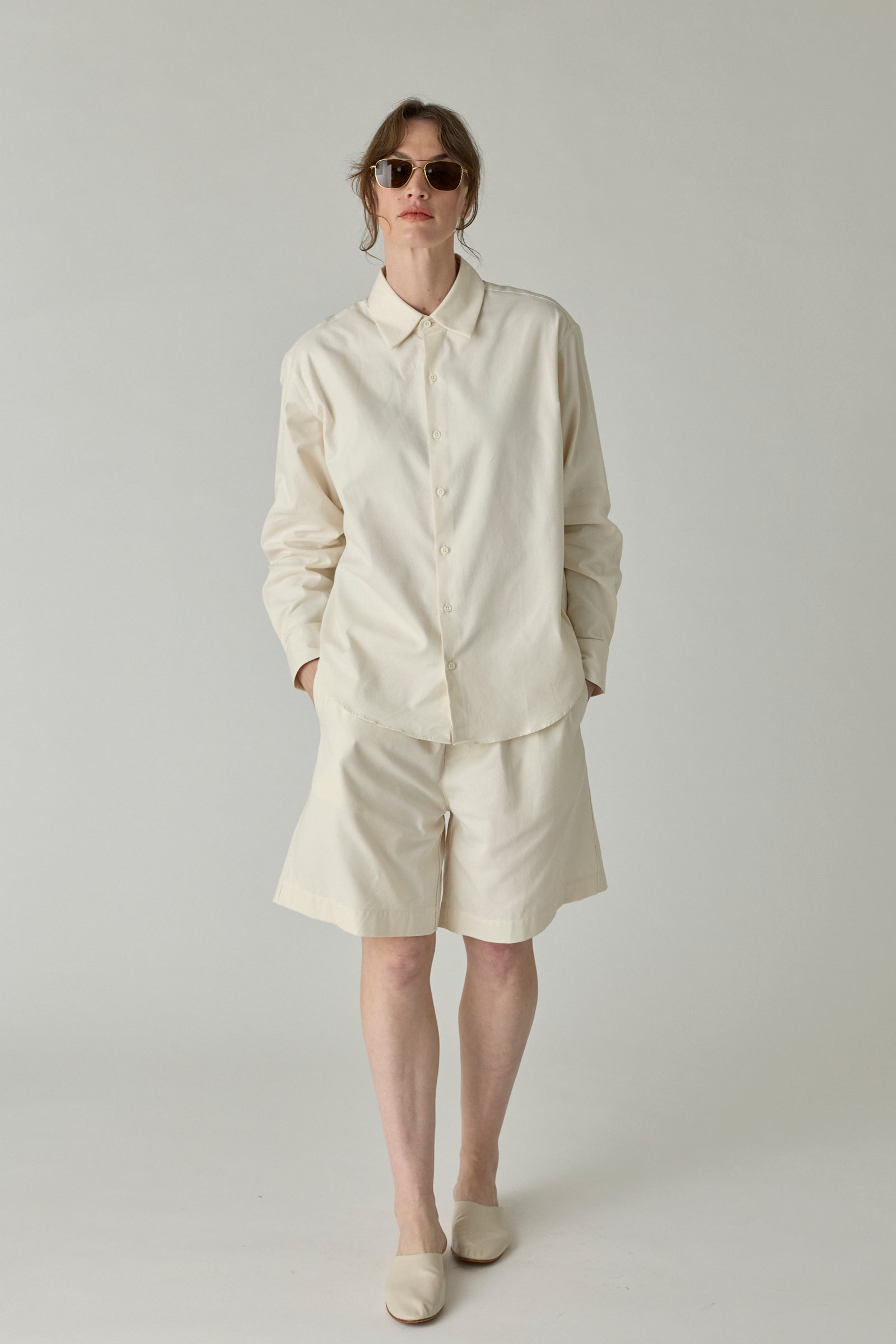 Classic Flannel Shirt - Cream