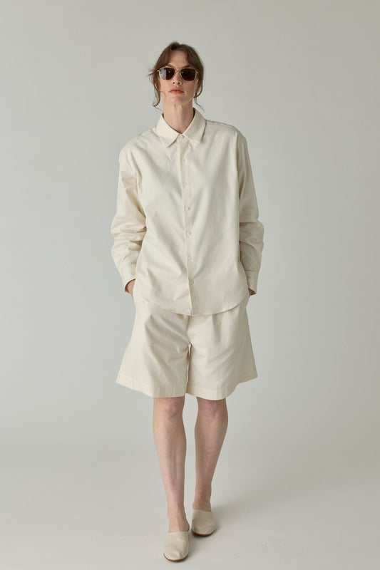 Classic Flannel Shirt - Cream