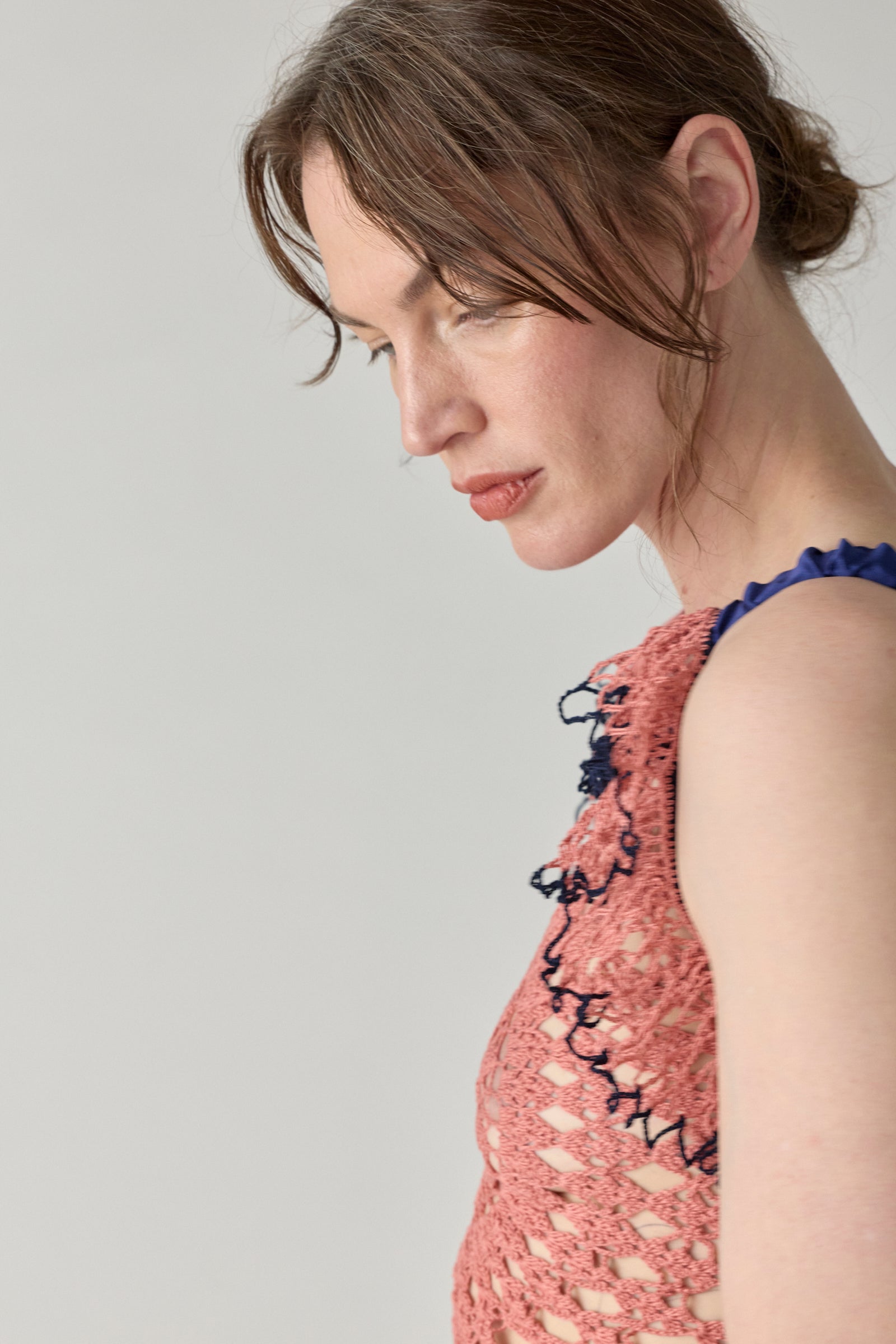Trio Web Dress - Guava
