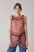 Trio Web Dress - Guava