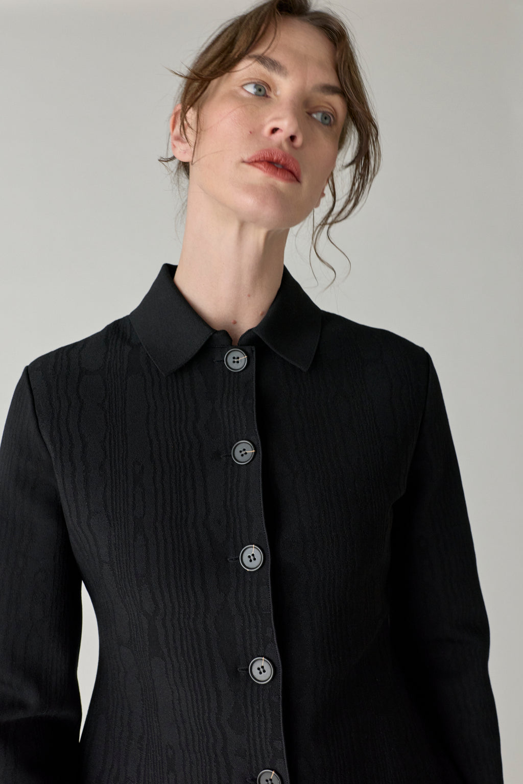 Moire Oliver Jacket - Black