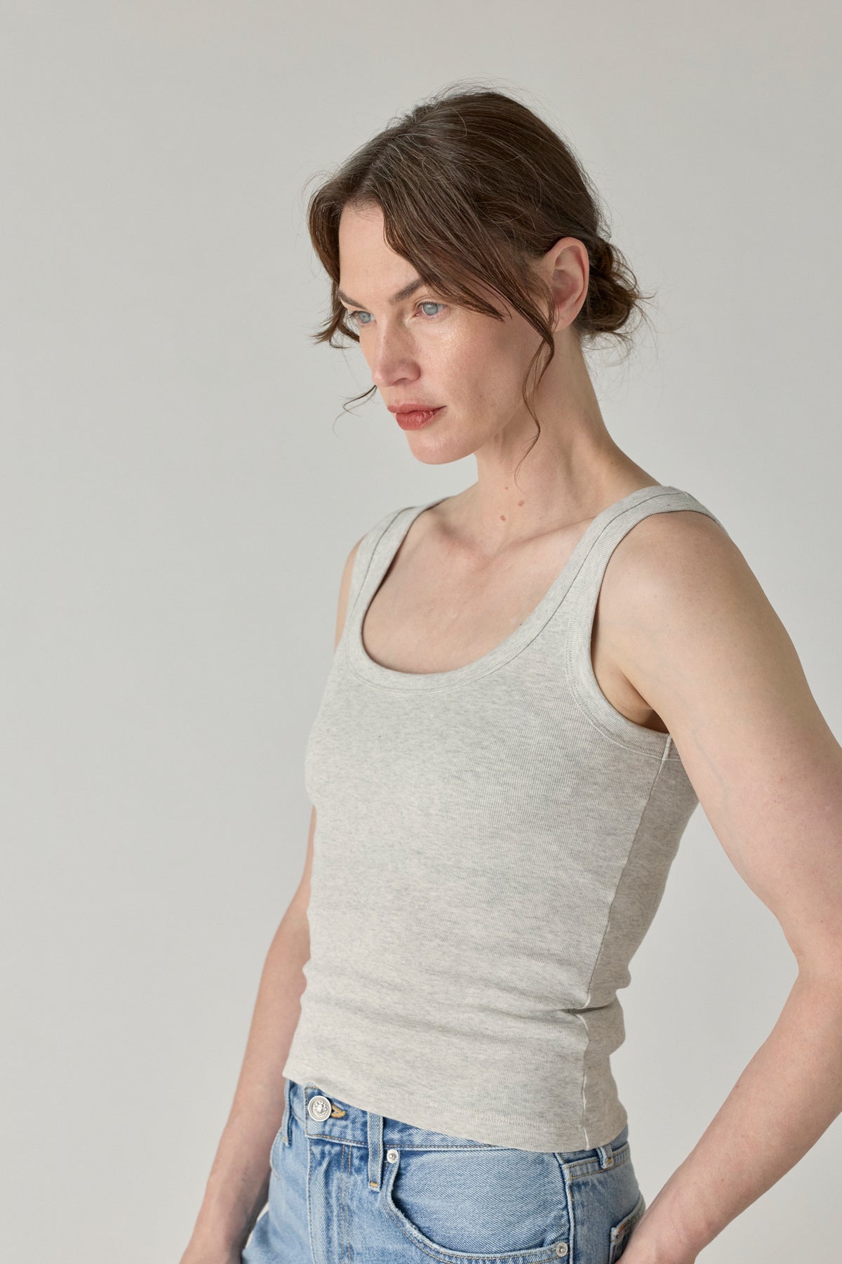 Hillie Tank - Heather Grey
