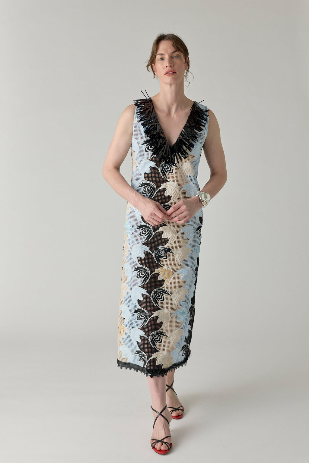 Grid Macramé Dress