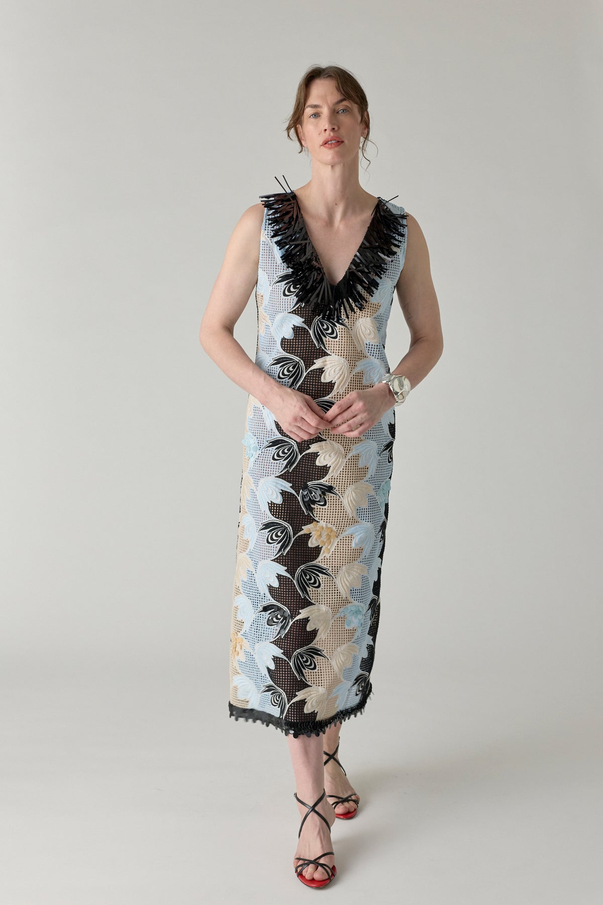 Grid Macramé Dress