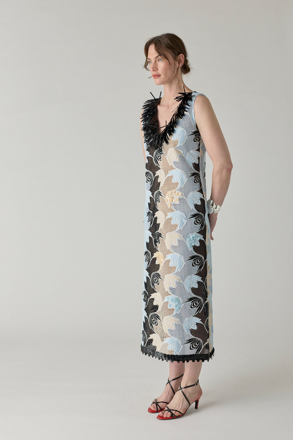 Grid Macramé Dress