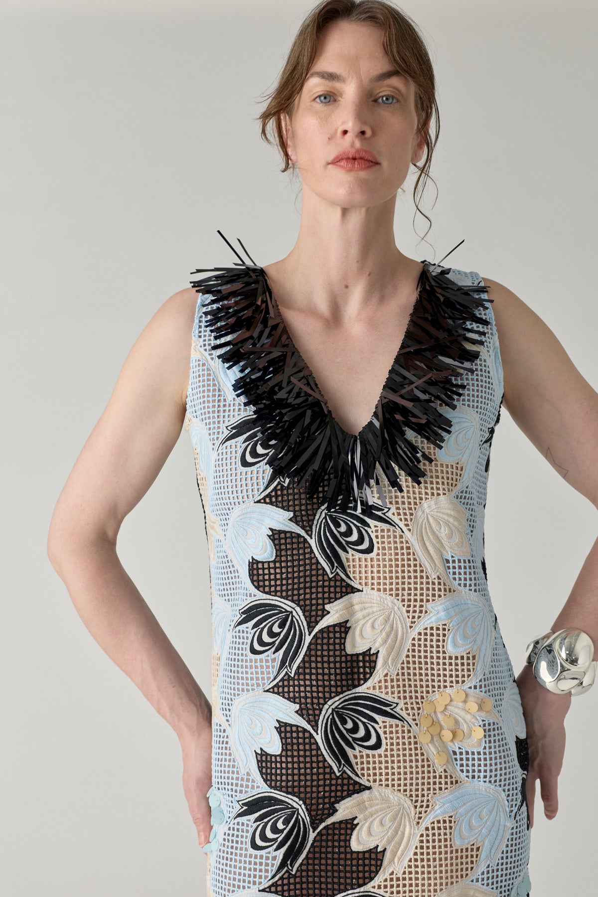 Grid Macramé Dress