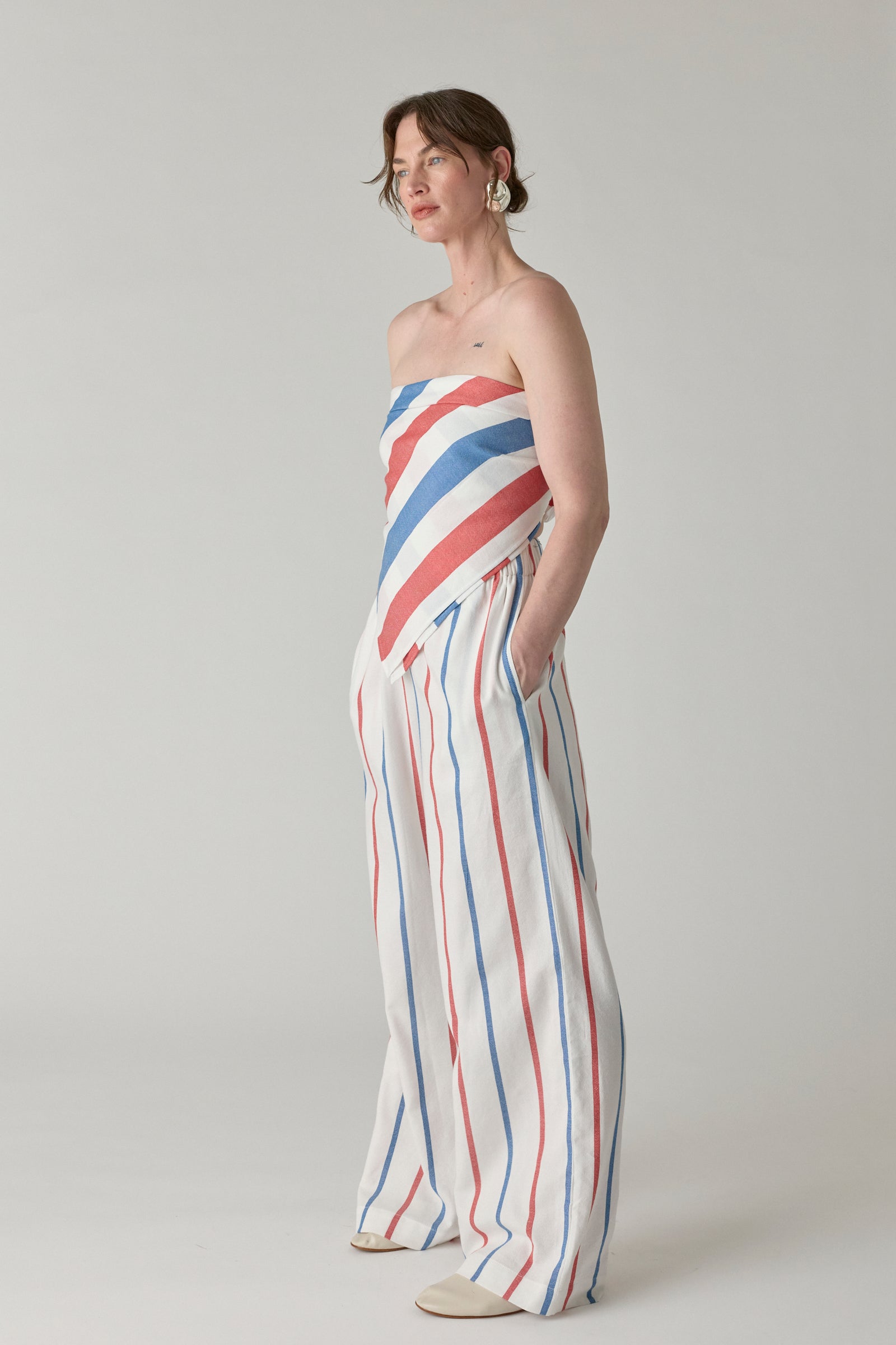 The Triangle Top - Blue/Red Stripe
