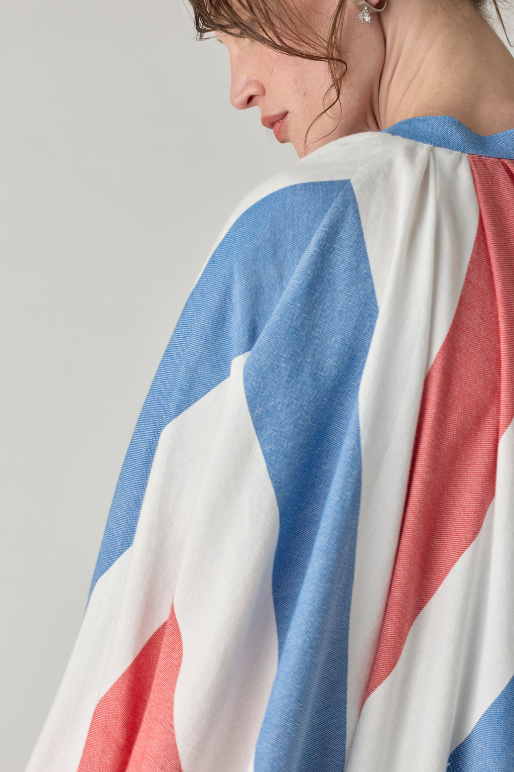 The Touareg Dress - Blue/Red Stripe