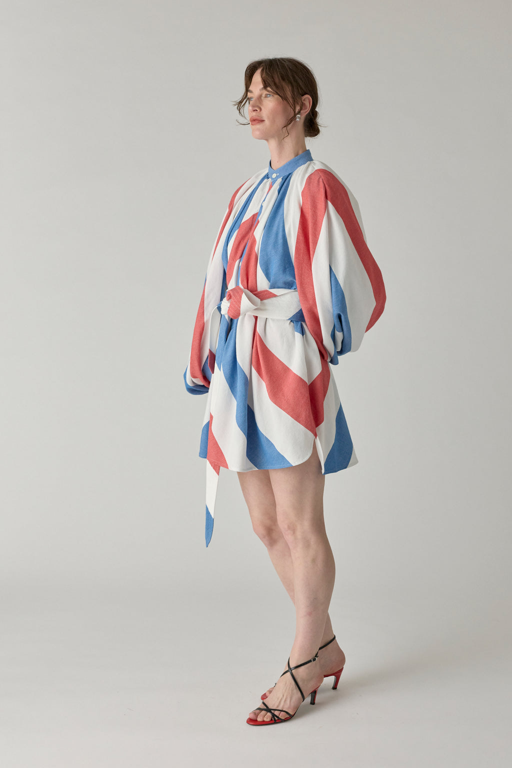 The Touareg Tunic - Blue/Red Stripe