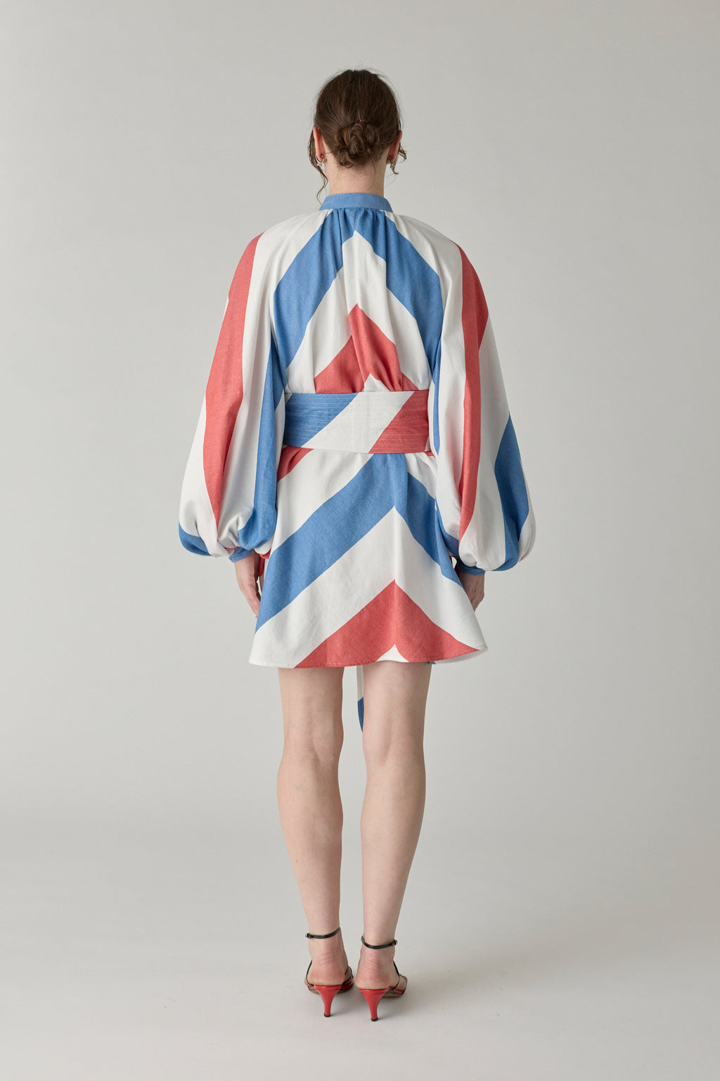The Touareg Tunic - Blue/Red Stripe