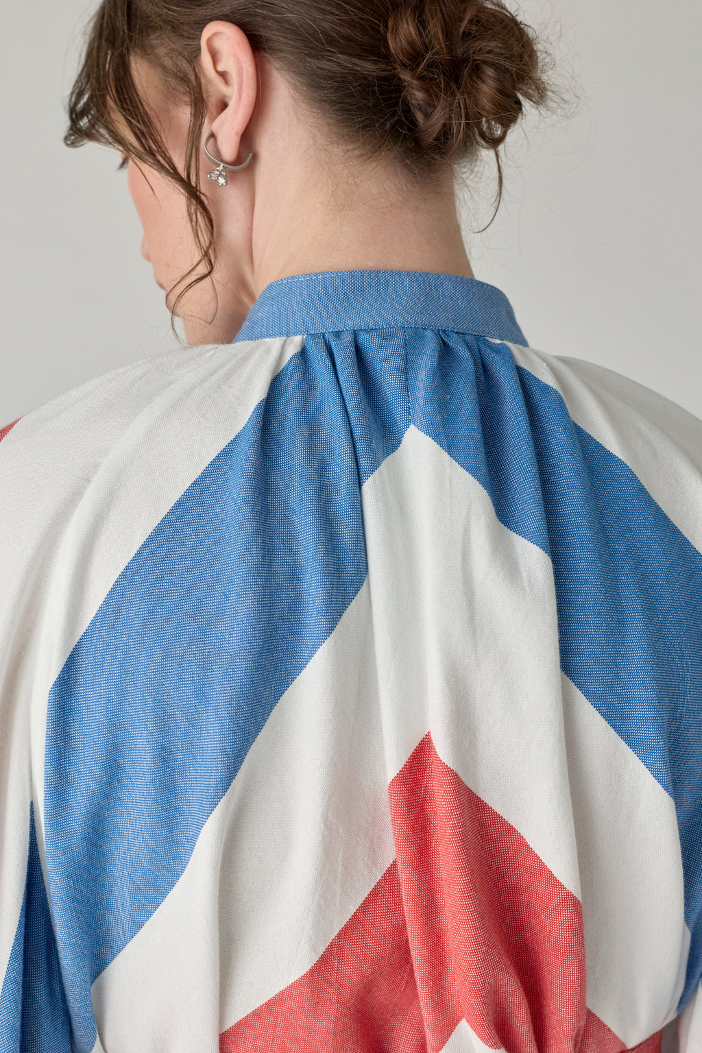 The Touareg Tunic - Blue/Red Stripe