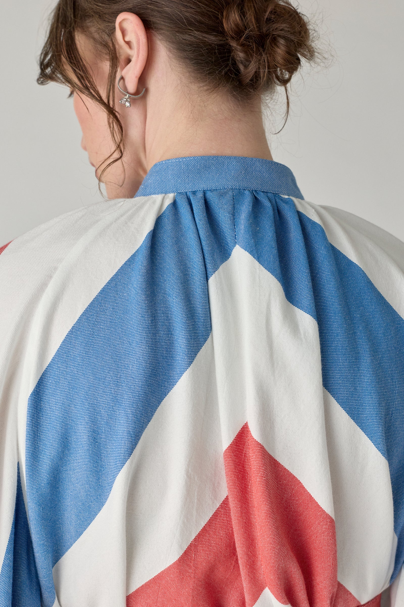 The Touareg Tunic - Blue/Red Stripe