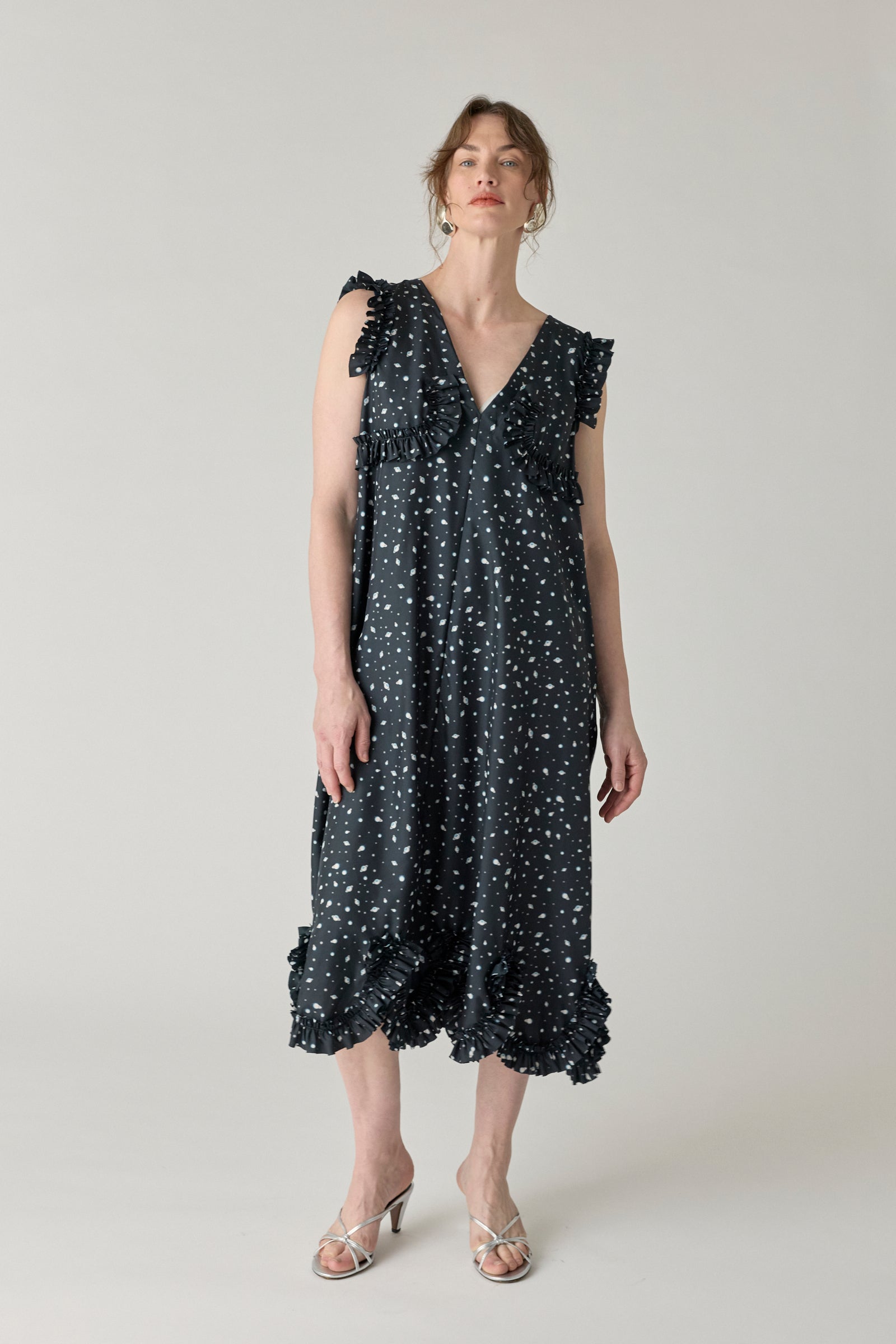 Long Maxi Dress w/ Ruffles