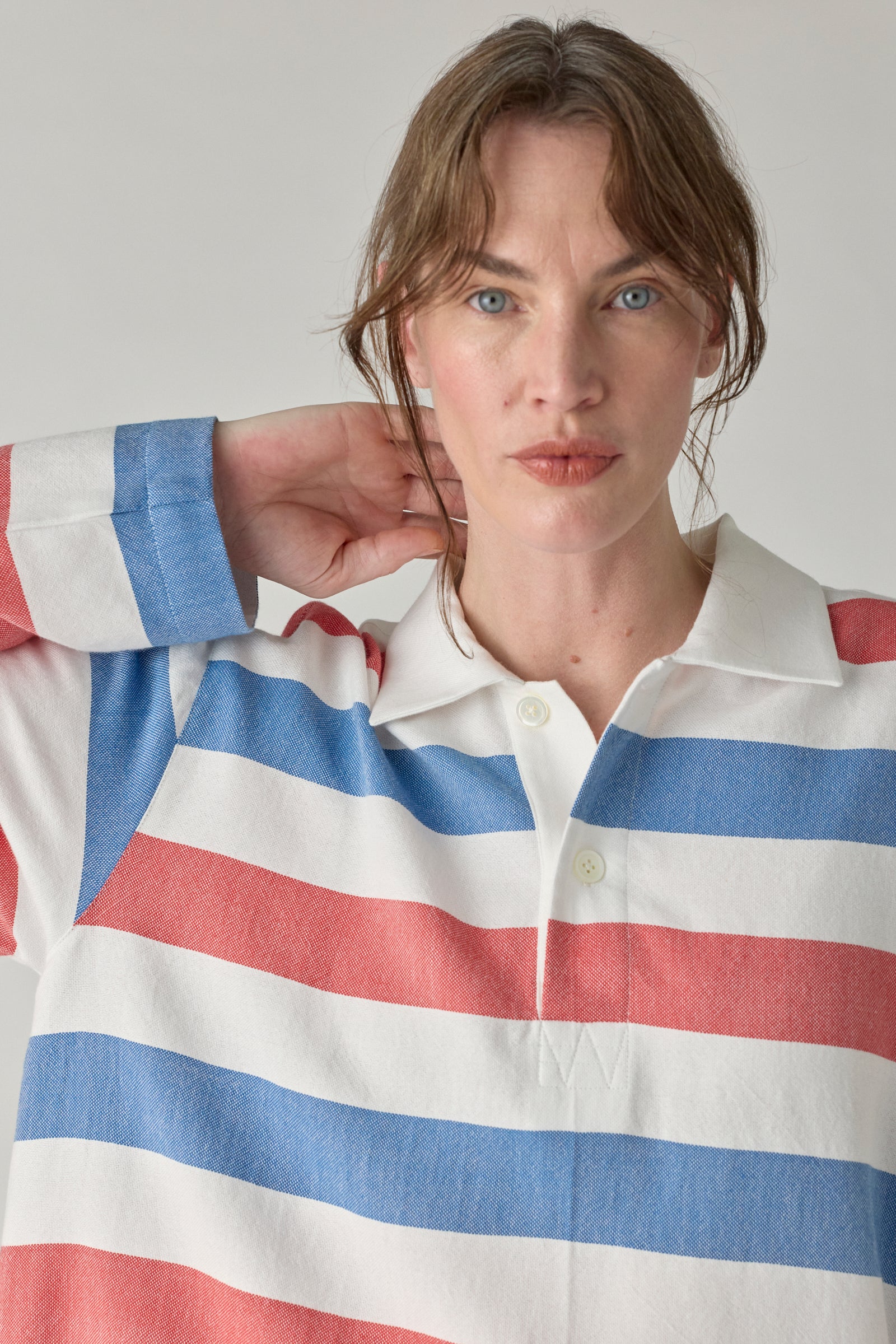 The Rugby Shirt - Blue/Red Stripe