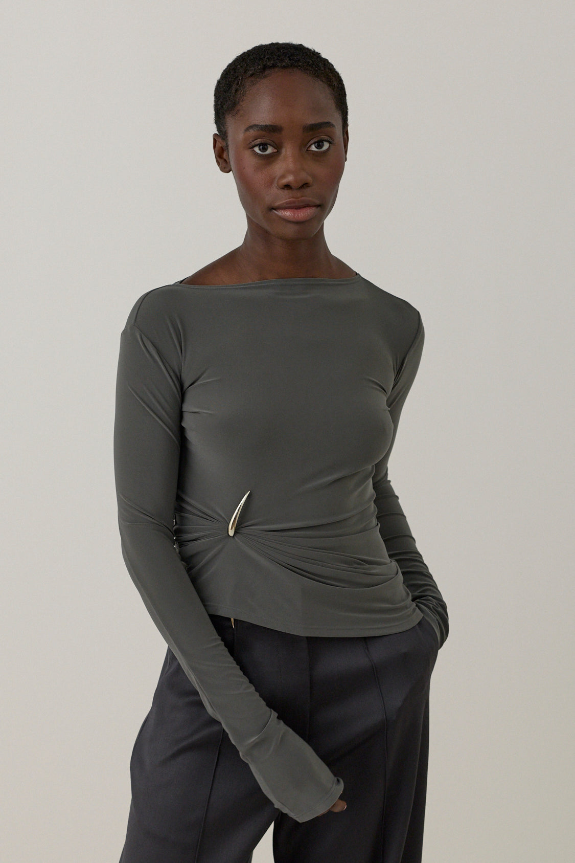 Claw Draped Longsleeve Top