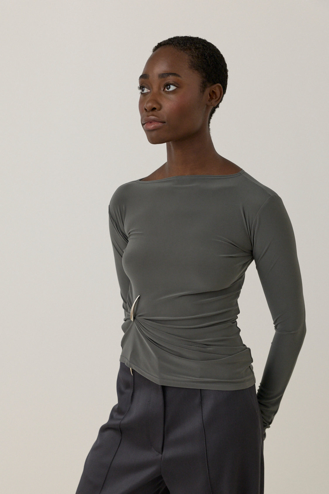 Claw Draped Longsleeve Top