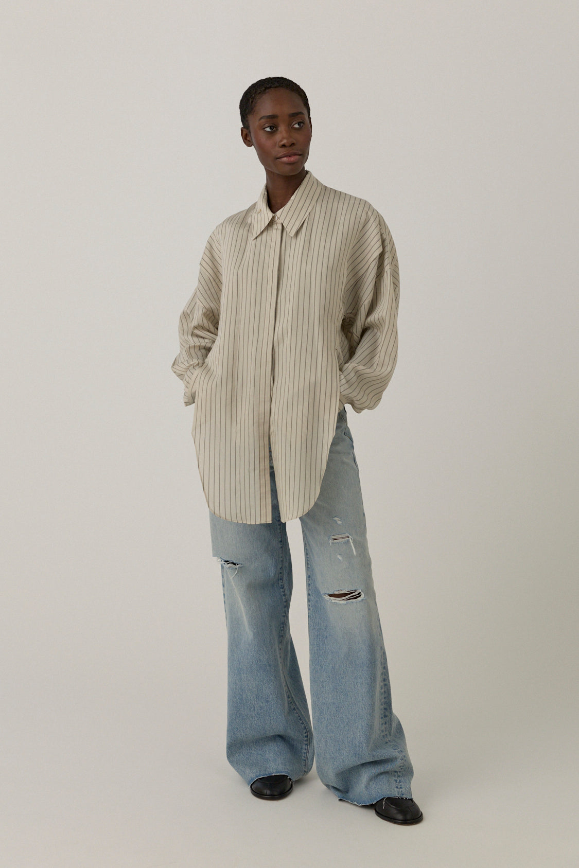 Double Layer Stripe Shirt