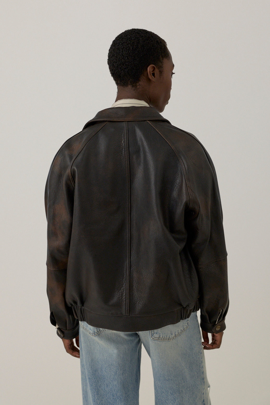 Oversized Shearling Leather Jacket