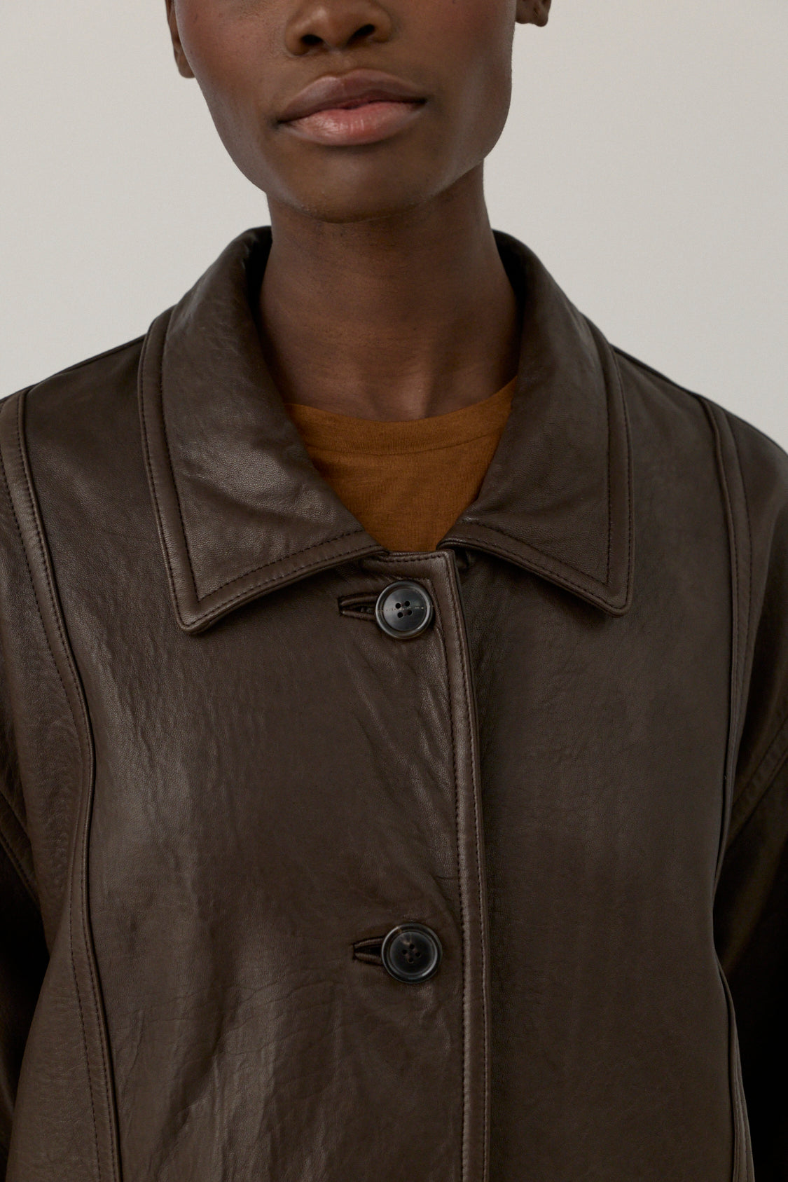 Oversized Leather Coat