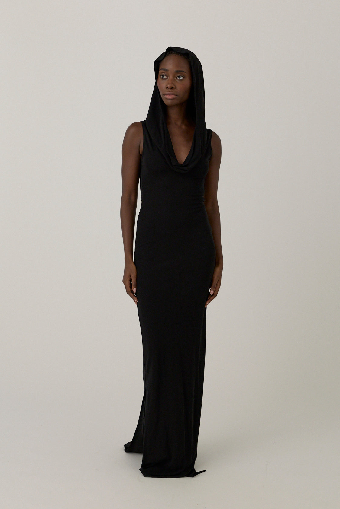 hooded halter dress Hooded Halter Dress