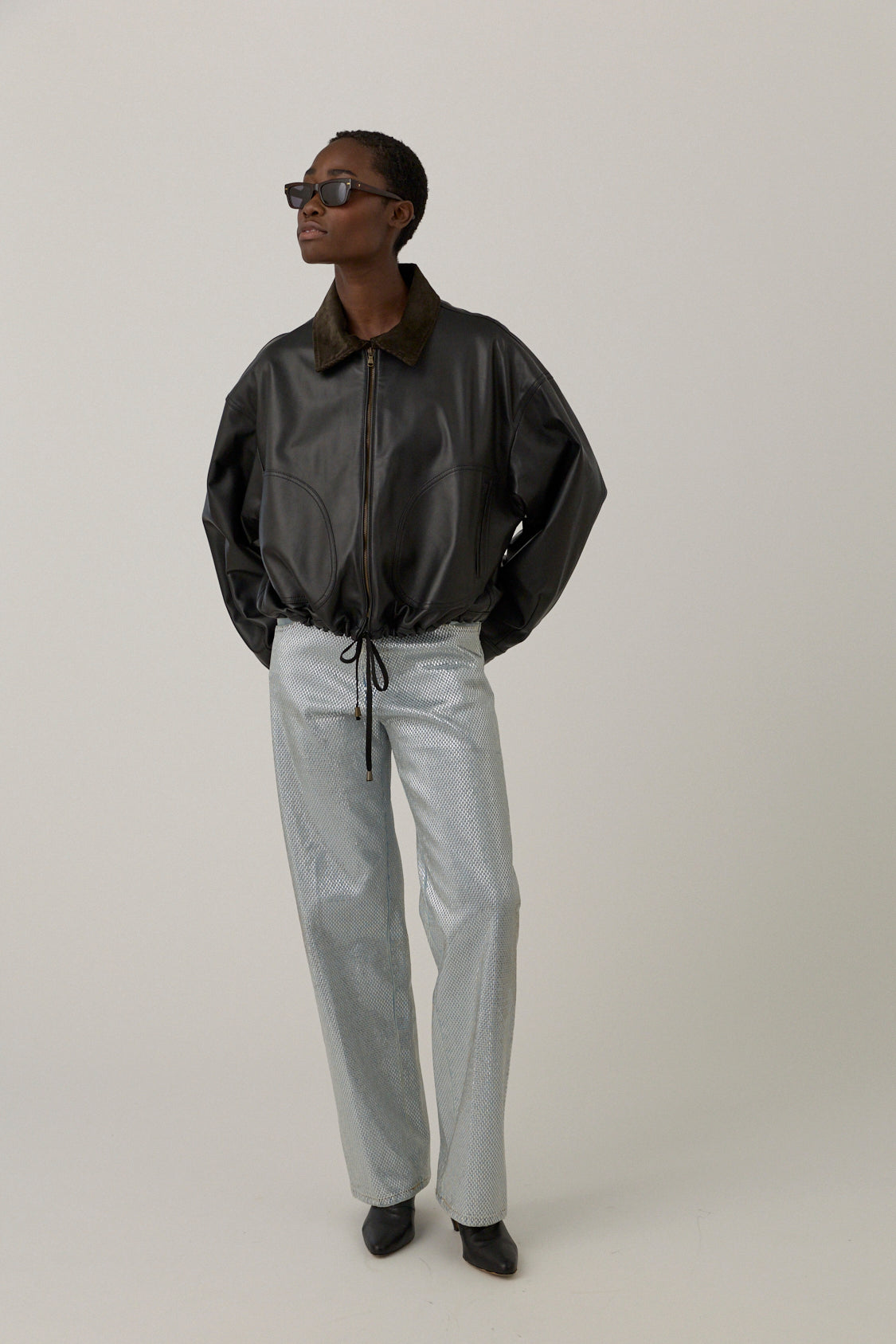 Leather Parachute Jacket
