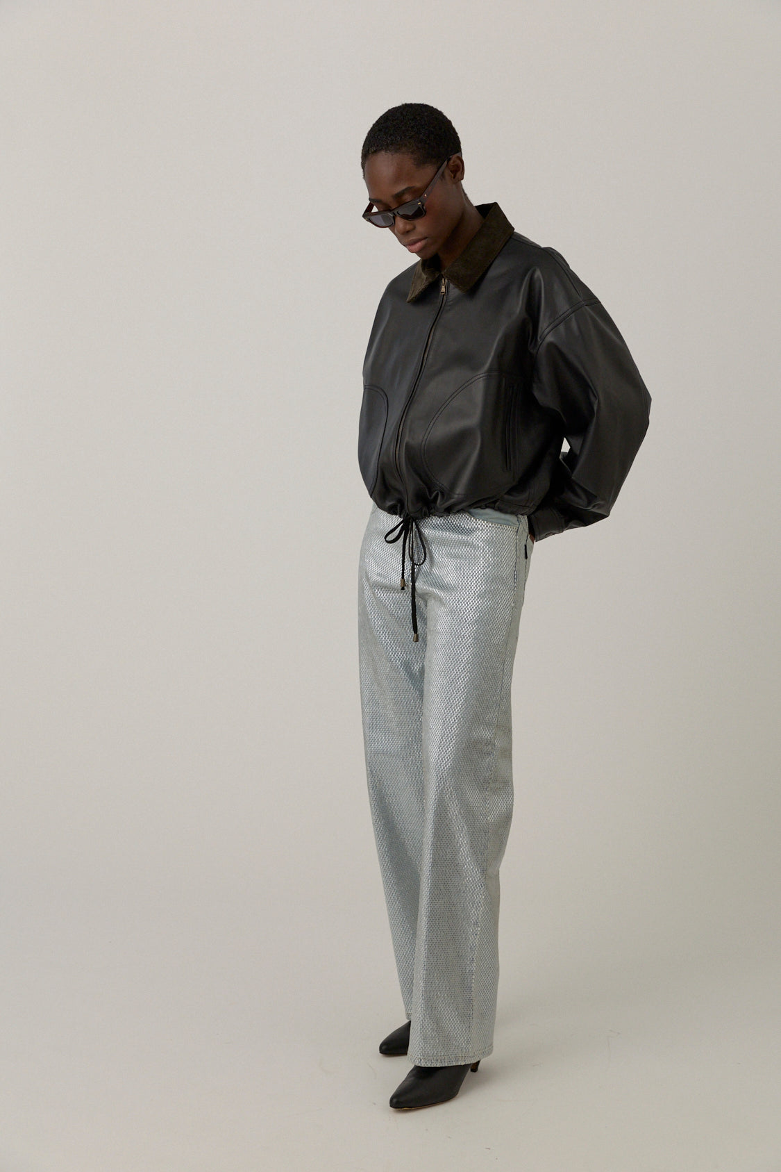 Leather Parachute Jacket