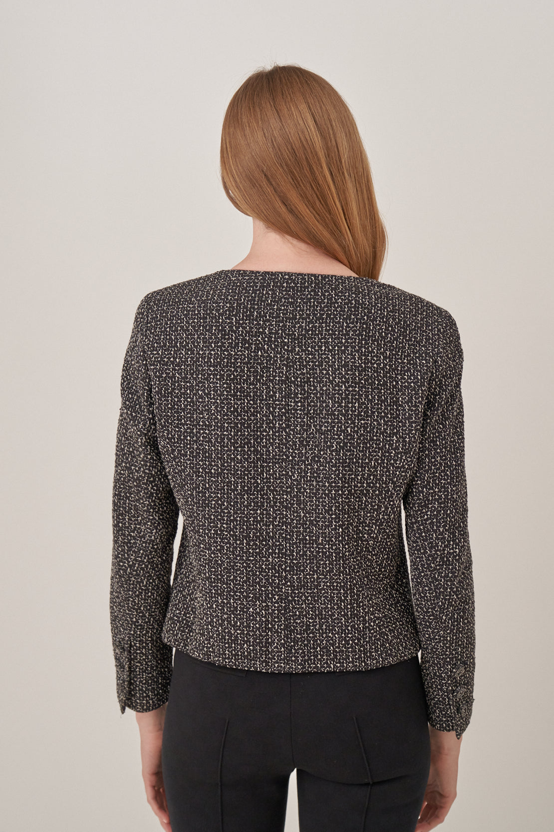 Chanel Black and White Tweed Jacket